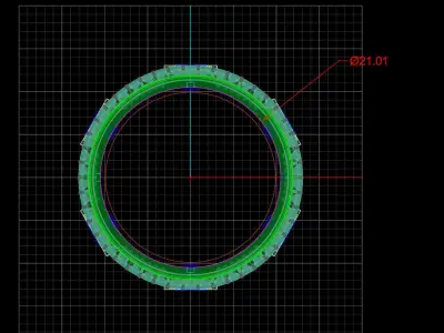 Diamond gear ring rotate mechanism design 3D print model