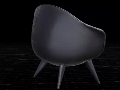 Luxury Accent Chair Premium Interior Furniture 3D Model Low-poly 3D model