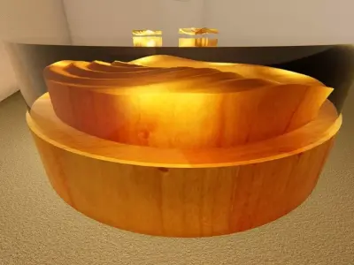 Round Table water drop shape version 2 3D model