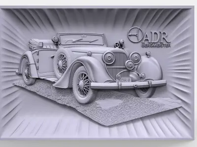 Austro Daimler ADR 6 Bergmeister bas relief 3D print model