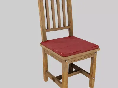 wooden chair  3D model purchase