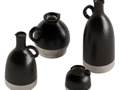 Amalia Handled Jug Vase 3D model