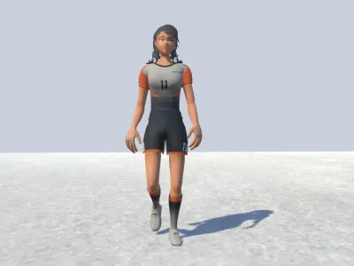Sports Avatar 06 Female Rigged  Low-poly 3D model
