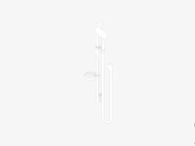Shower - Rail - Luxury - Vibrant Low-poly 3D model