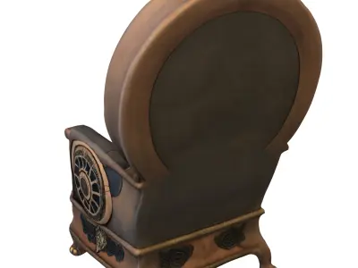 Royal Lion Throne 3D model