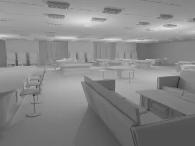 Casino Interior No Material 3D model
