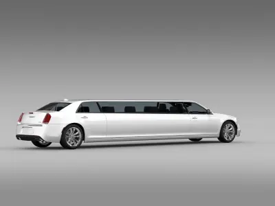 Chrysler 300C Platinum Limousine LX2 2017 3D model