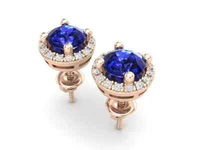 AV 323 Diamond earrings for woman 3D print model