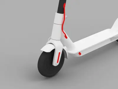 Electric Scooter 3D model 3