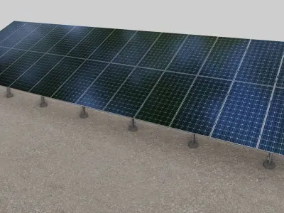 Solar Panel Steel Construction Type 6 3D model