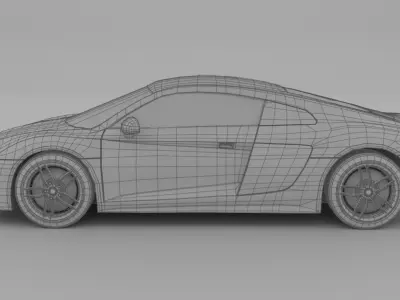 Audi R8 Low-poly 3D model