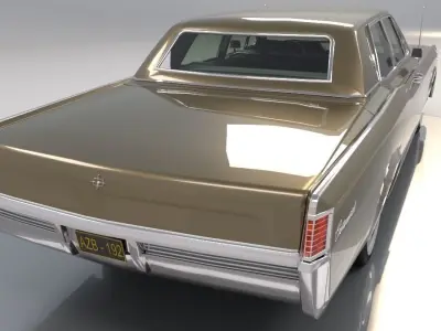 Continental car Low Poly 3D model