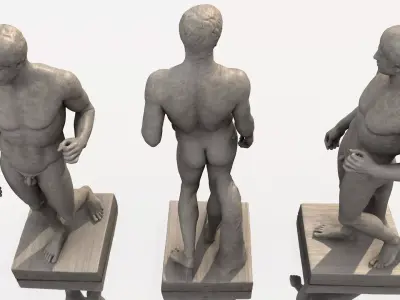 Doryphoro Classical Greek Sculpture 3D model