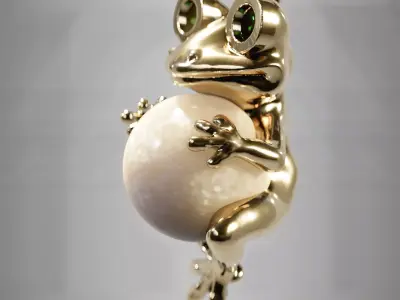 pendant frog 3D print model