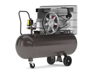 Garage Petrol Engine Driven Compressor 3D model