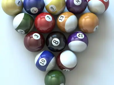 Pool balls 3D model