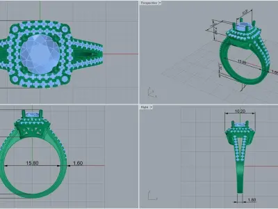 ring code 55 3D print model