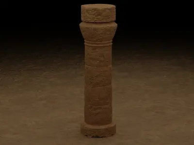 Egyptian Pillar Collection 3D model