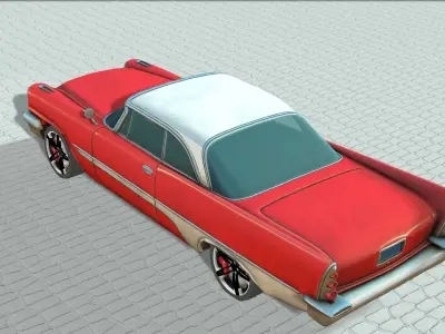 Rusty Old Car Low-poly 3D model 3D model