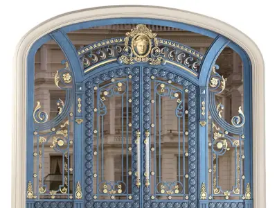 Entrance classic door 3D model
