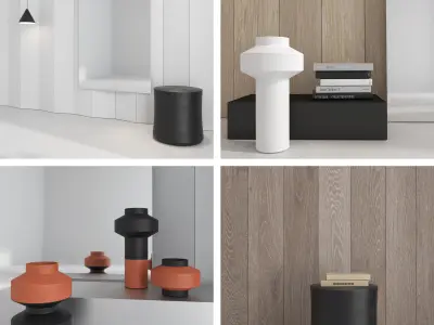 Decorative wall panel set 95 3D model