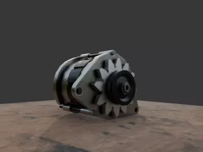 Car Alternator Low Poly PBR Game Ready 3D Model Low-poly 3D model