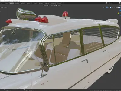Cadillac Ambulance Wagon Superior 1959 3D model