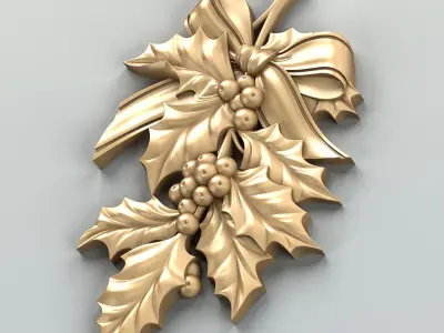 Carved decor central 019 3D model