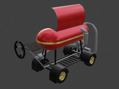 Turbo Barbecue  Low-poly 3D model