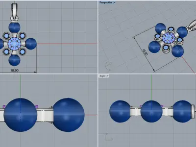Pearl cross model 686 3D print model