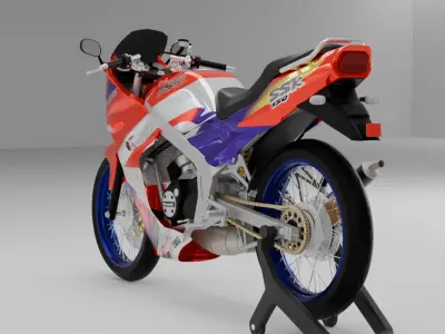 2002 - Kawasaki 150 Ninja KRR SSR  3D model