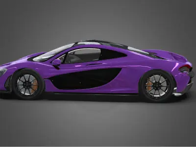 High-Poly 3D Model of McLaren P1 Hypercar  3D model