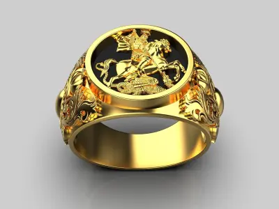 George the Victorious rings 30 3D print model