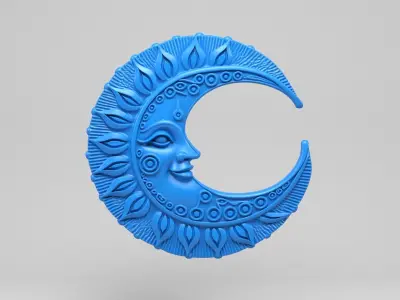 Moon wall decoration 3D print model