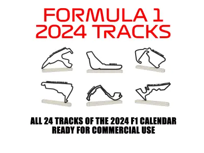 FORMULA 1 2024 TRACKS 3D print model