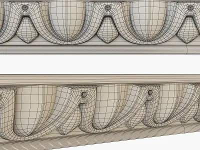 Ionic molding 3D model
