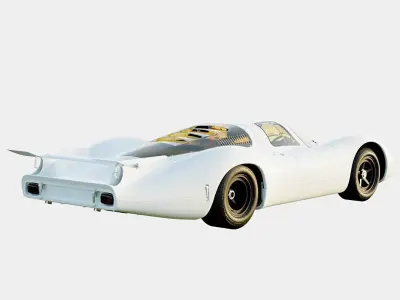 Porsche 908 LH 1969 No Livery Low-poly 3D model
