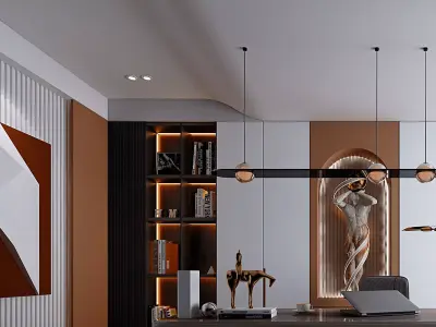 Modern Luxury Home Office 3D model