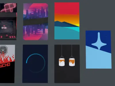 Posters Low-poly 3D model