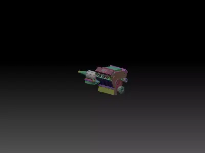 1-24 scale engine  3D print model