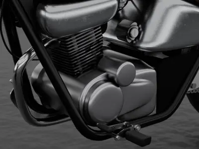 Honda Shadow Phantom TA200 Cruiser Motorcycle  3D model