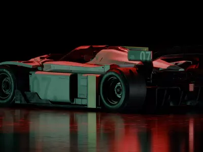 A low poly racing car for your project Low-poly 3D model