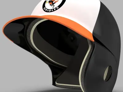 Batting Helmet Baltimore Orioles 3D model