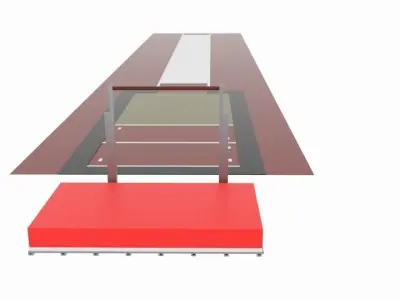  Run Facility Field Jump  Low-poly 3D model