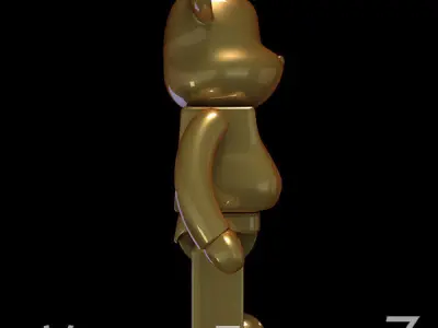 Metallics Brown BearBrick 3D model