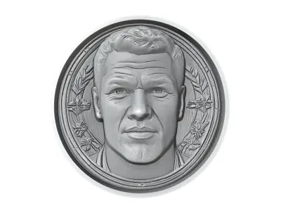 Michael Ballack Footballer Medallion 3D print model