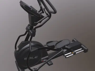 Exercise bike Low-poly 3D model
