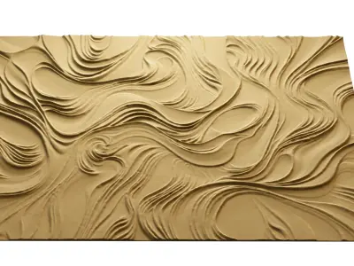 modern panel wall decor set relief stl mural CNC 186  3D model