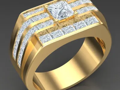 Luxury Men Rings Designs 6MR002 3D print model
