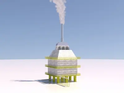 Refinery Industrial Furnace 03 3D model